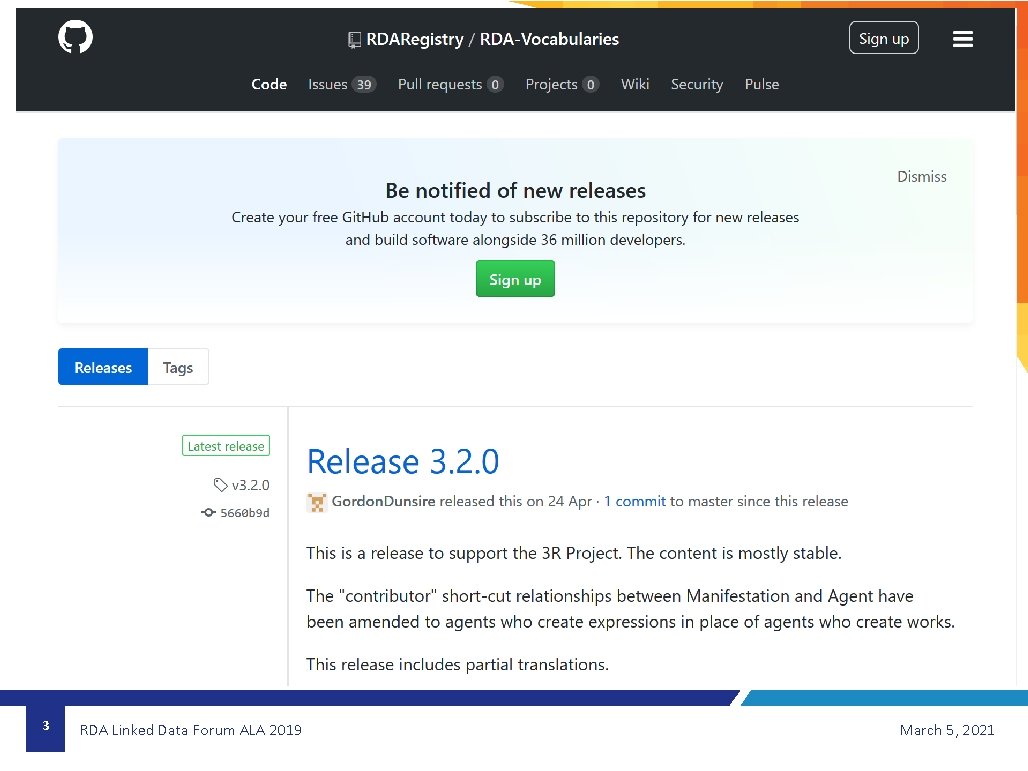 3 RDA Linked Data Forum ALA 2019 March 5, 2021 