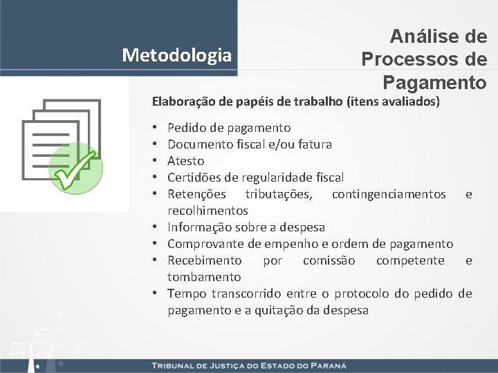 Anlise de Processos de Pagamento Apresentao para o