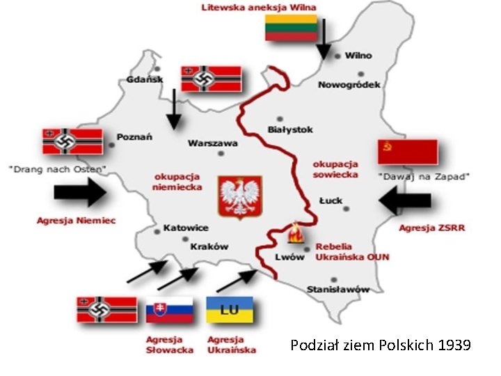 Podział ziem Polskich 1939 