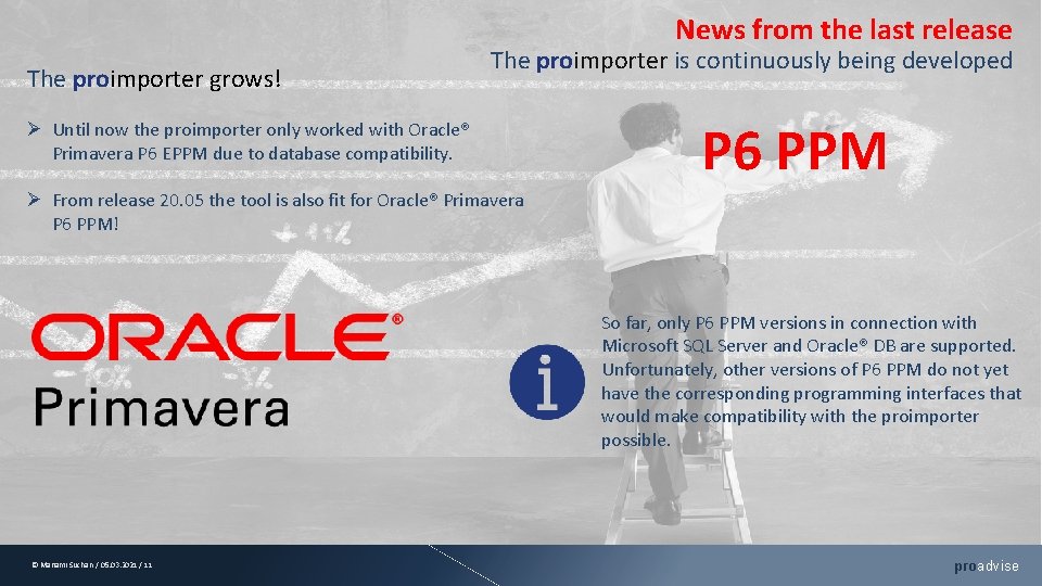 News from the last release The proimporter grows! The proimporter is continuously being developed