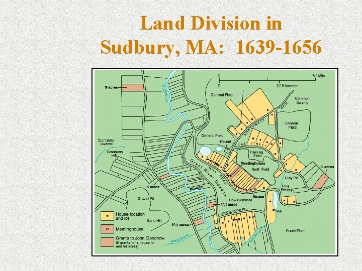 Land Division in Sudbury, MA: 1639 -1656 