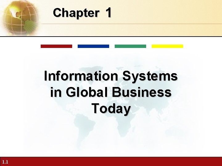Chapter 1 Information Systems in Global Business Today 1. 1 