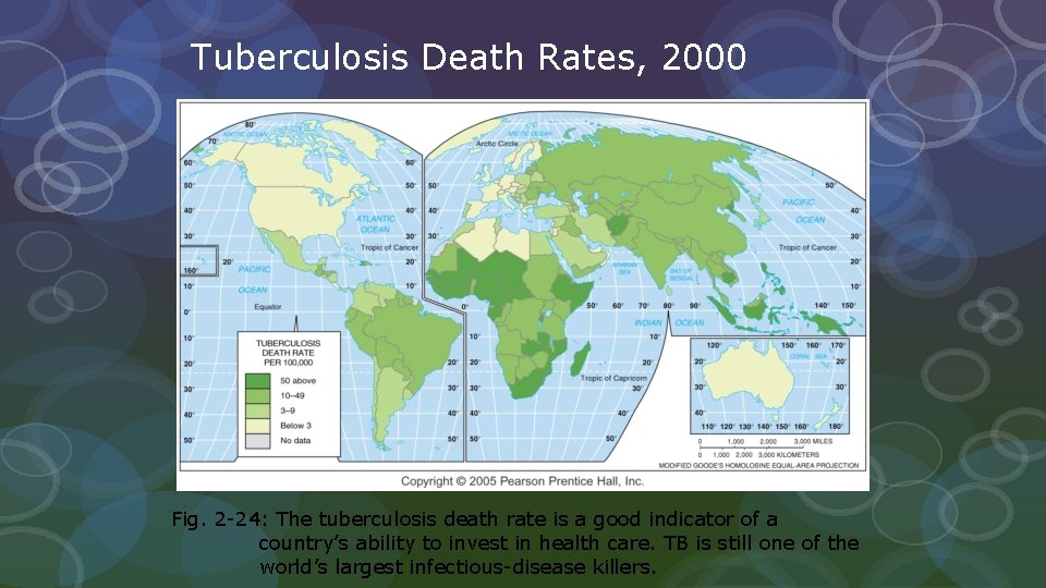 Tuberculosis Death Rates, 2000 Fig. 2 -24: The tuberculosis death rate is a good