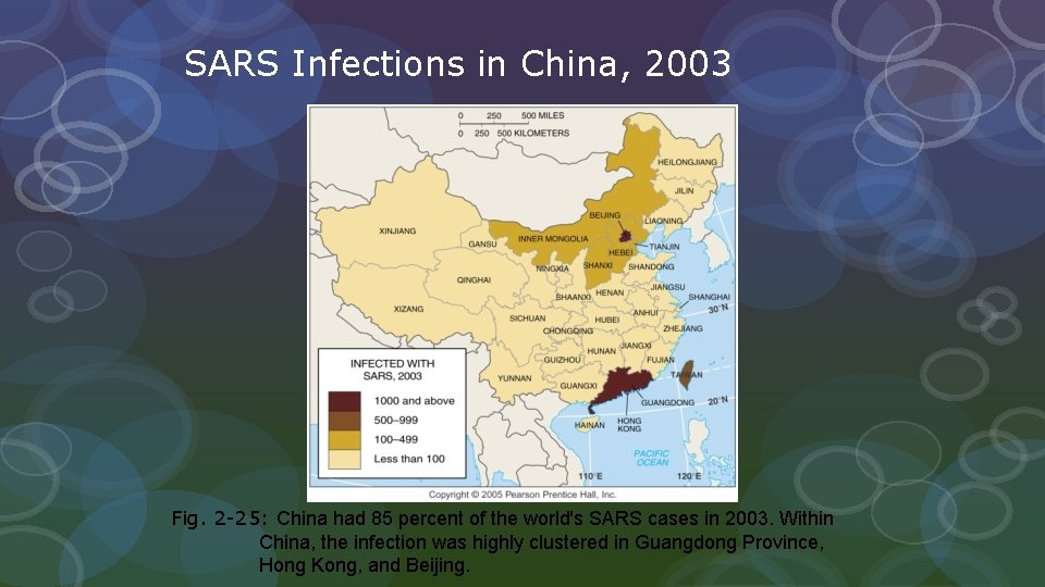 SARS Infections in China, 2003 Fig. 2 -25: China had 85 percent of the