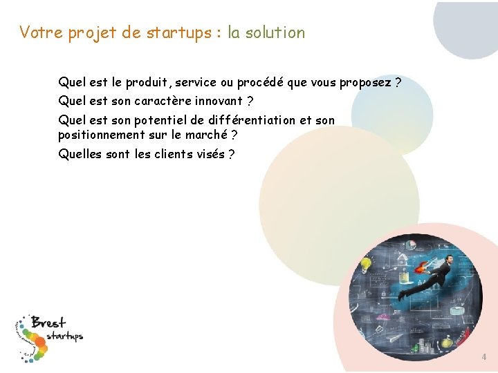 Votre projet de startups : la solution Quel est le produit, service ou procédé Votre projet de startups : la solution Quel est le produit, service ou procédé