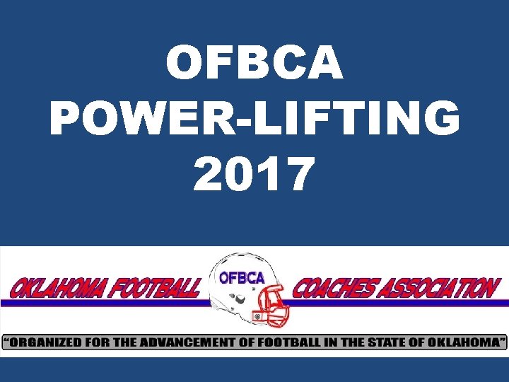 OFBCA POWER-LIFTING 2017 
