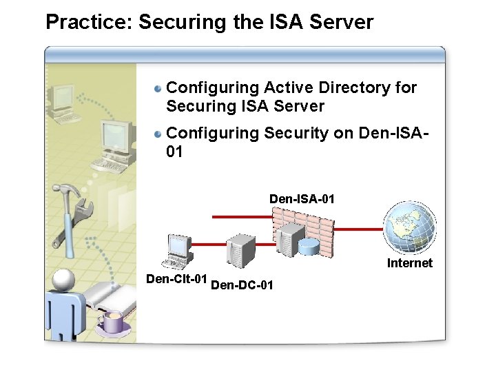 Practice: Securing the ISA Server Configuring Active Directory for Securing ISA Server Configuring Security