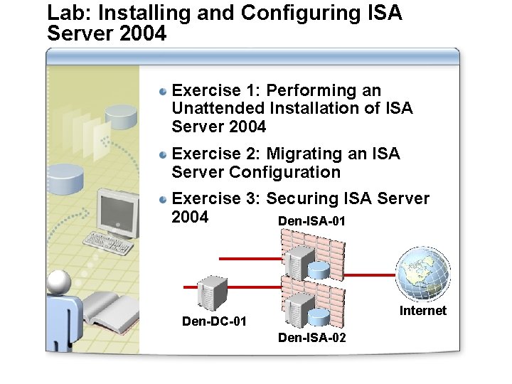 Lab: Installing and Configuring ISA Server 2004 Exercise 1: Performing an Unattended Installation of