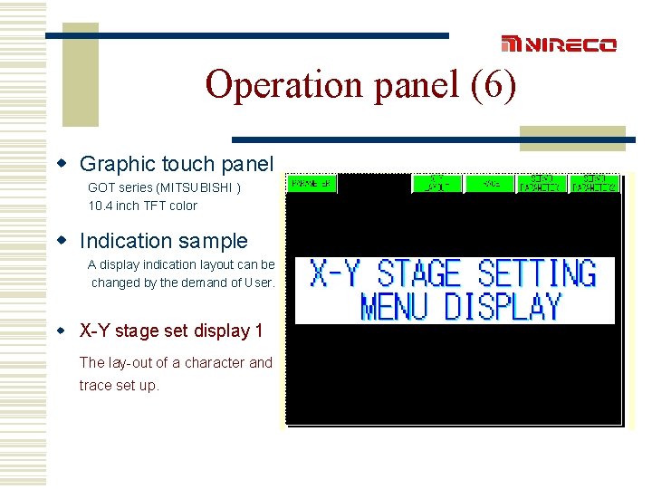 Operation panel (6) w Graphic touch panel GOT series (MITSUBISHI ) 10. 4 inch