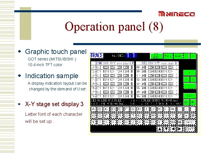 Operation panel (8) w Graphic touch panel GOT series (MITSUBISHI ) 10. 4 inch