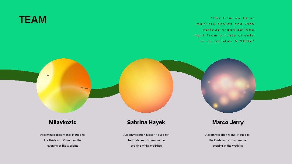TEAM “The firm works at multiple scales and with various organizations right from private TEAM “The firm works at multiple scales and with various organizations right from private