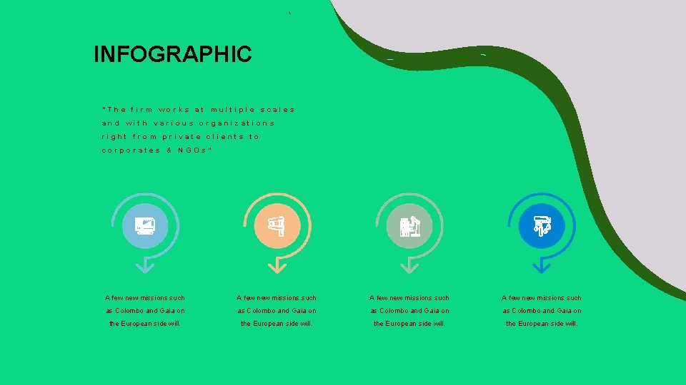 INFOGRAPHIC “The firm works at multiple scales and with various organizations right from private INFOGRAPHIC “The firm works at multiple scales and with various organizations right from private