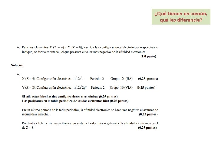 ¿Qué tienen en común, qué les diferencia? 