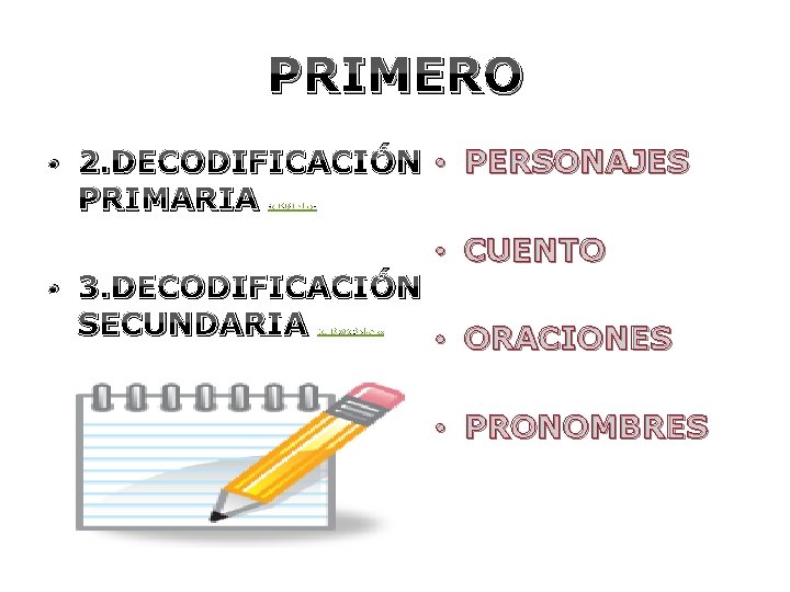 PRIMERO • 2. DECODIFICACIÓN • PERSONAJES PRIMARIA 5 PRI. doc • CUENTO • 3.