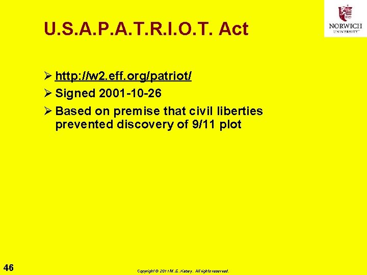 U. S. A. P. A. T. R. I. O. T. Act Ø http: //w