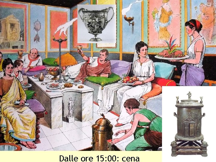 Dalle ore 15: 00: cena 