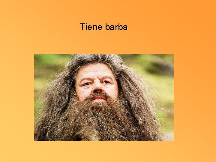 Tiene barba 