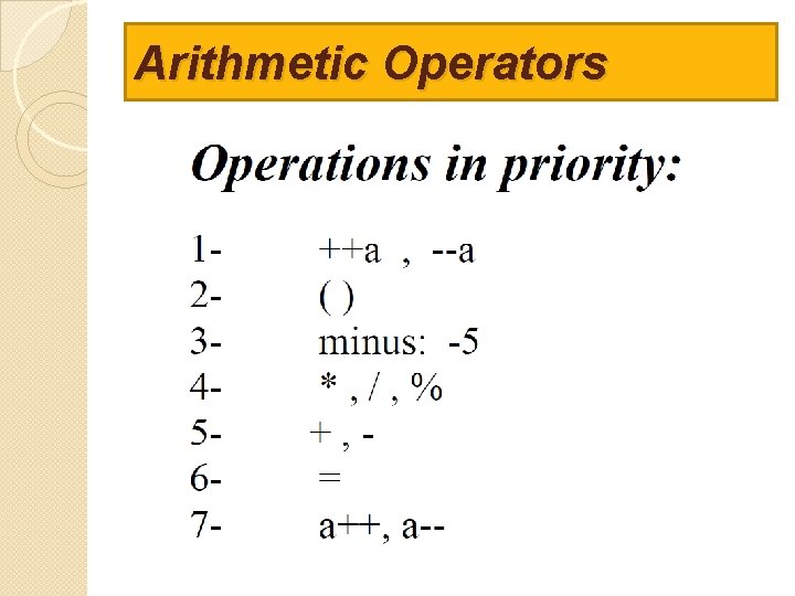 basic arithmetic operators – artofit Images High... ISLAMIC UNIVERSITY OF GAZA FACULTY OF ENGINEERING Computer