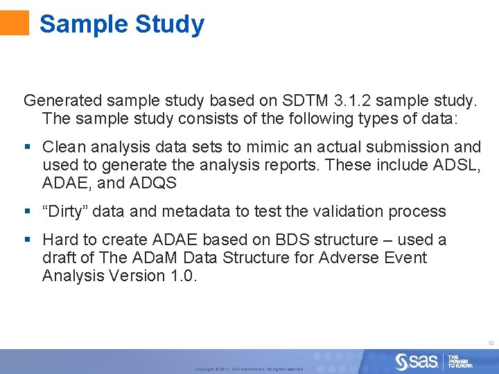 Sample Study Generated sample study based on SDTM 3. 1. 2 sample study. The