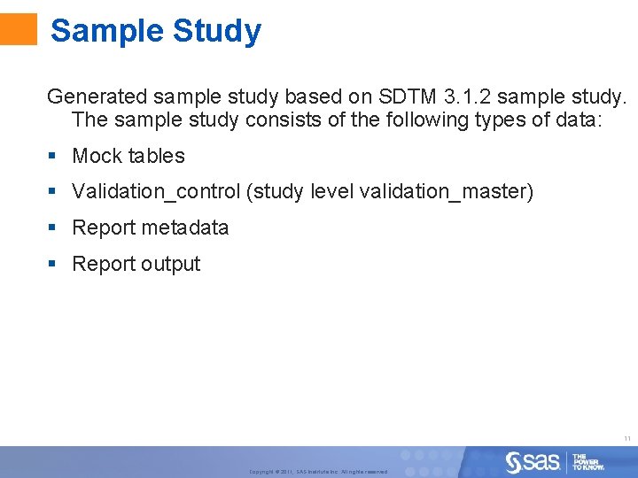 Sample Study Generated sample study based on SDTM 3. 1. 2 sample study. The