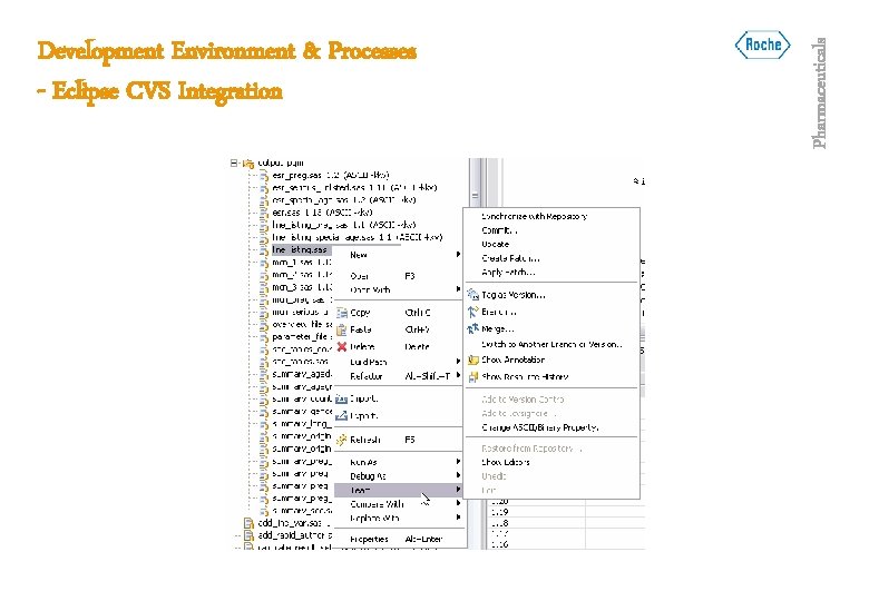 Pharmaceuticals Development Environment & Processes - Eclipse CVS Integration 