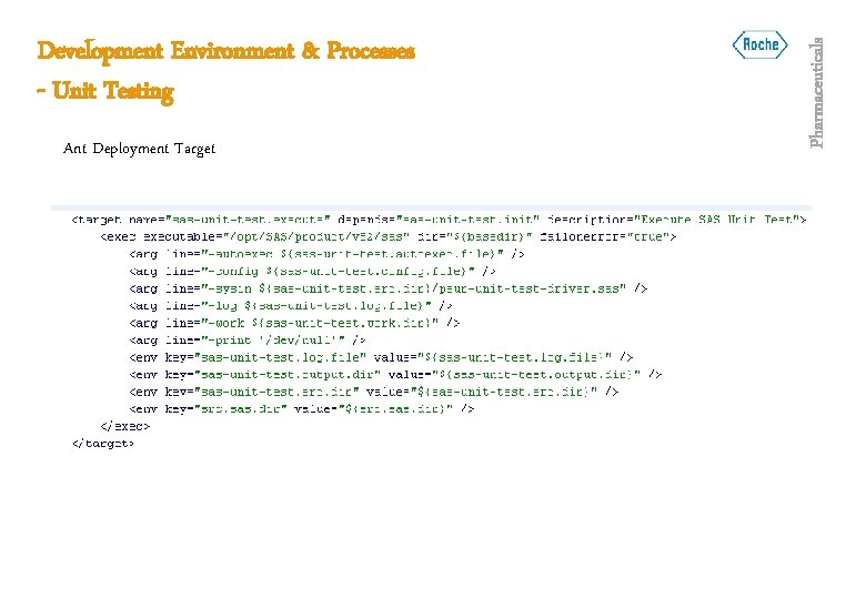 Ant Deployment Target Pharmaceuticals Development Environment & Processes - Unit Testing 