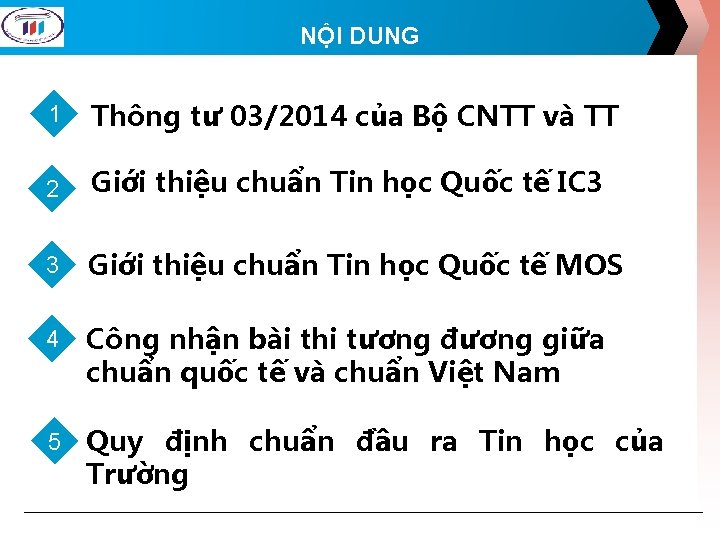 NỘI DUNG 1 Thông tư 03/2014 của Bộ CNTT và TT 2 Giới thiệu