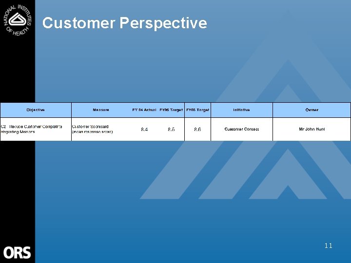 Customer Perspective 11 