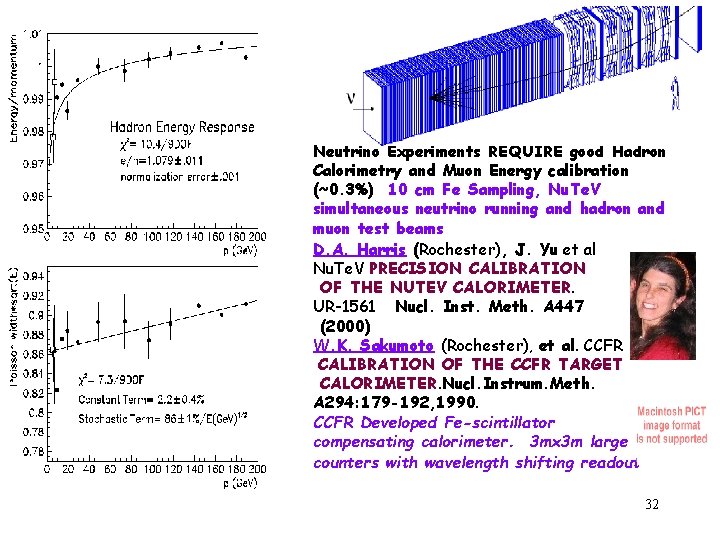 Neutrino Experiments REQUIRE good Hadron Calorimetry and Muon Energy calibration (~0. 3%) 10 cm Neutrino Experiments REQUIRE good Hadron Calorimetry and Muon Energy calibration (~0. 3%) 10 cm