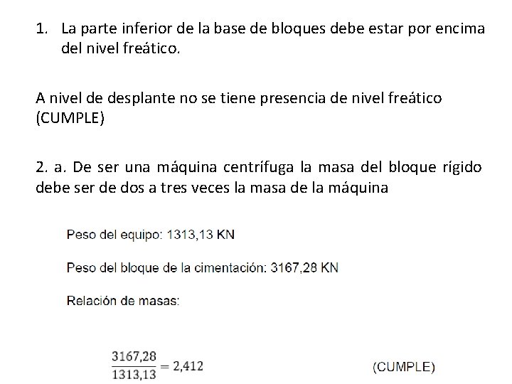 1. La parte inferior de la base de bloques debe estar por encima del