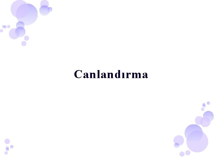 Canlandırma Canlandırma
