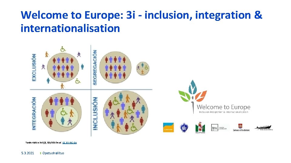 Welcome to Europe: 3 i - inclusion, integration & internationalisation Tuntematon tekijä, käyttöoikeus: CC