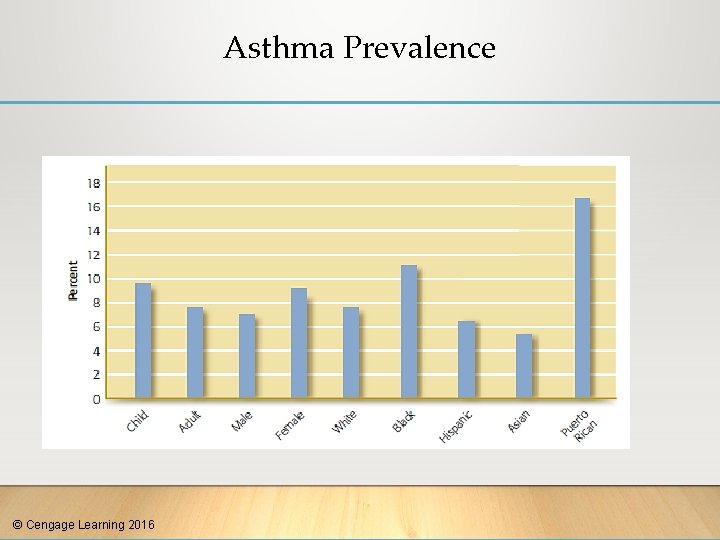 Asthma Prevalence © Cengage Learning 2016 