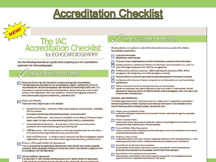 Accreditation Checklist Improving health care through accreditation 