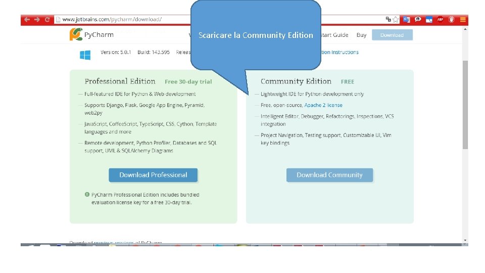 Scaricare la Community Edition 