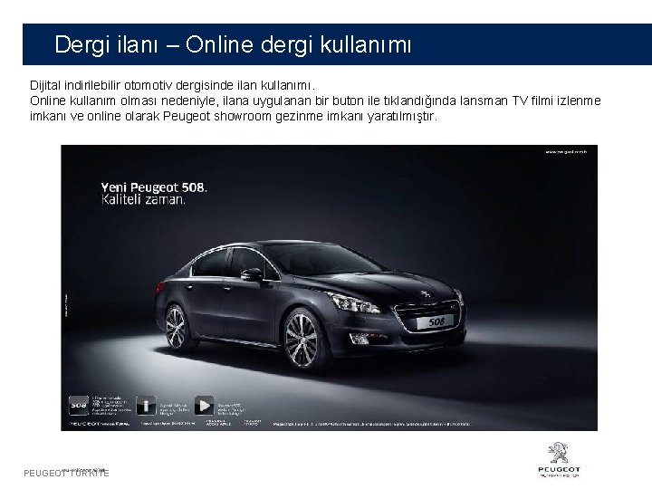 Dergi ilanı – Online dergi kullanımı Dijital indirilebilir otomotiv dergisinde ilan kullanımı. Online kullanım