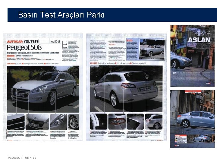 Basın Test Araçları Parkı PEUGEOT TÜRKİYE 