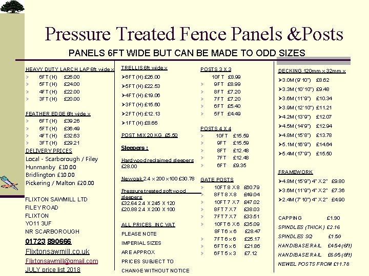 Pressure Treated Fence Panels &Posts PANELS 6 FT WIDE BUT CAN BE MADE TO