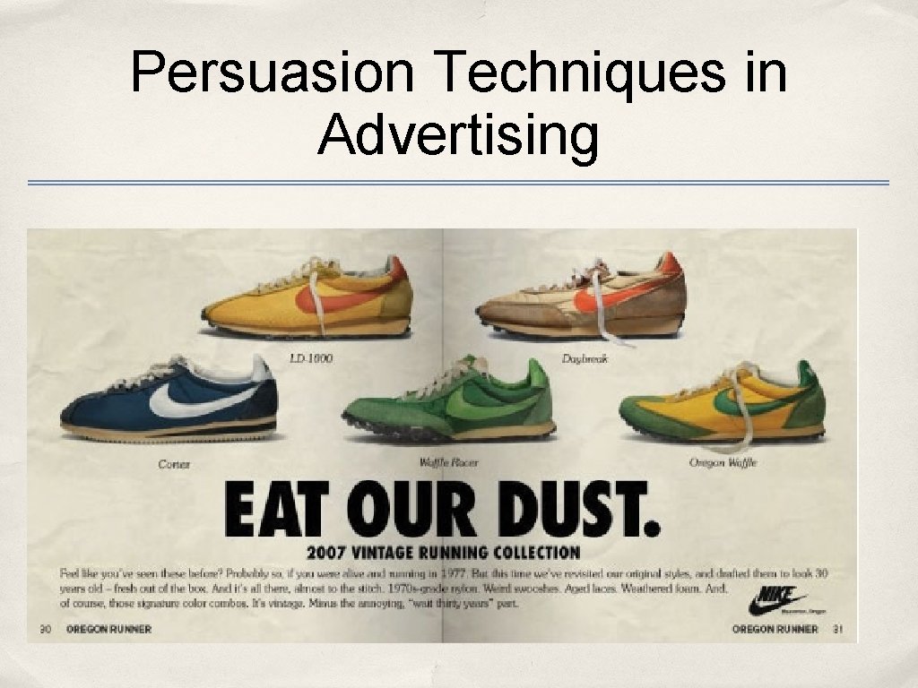 Persuasion Techniques in Advertising 