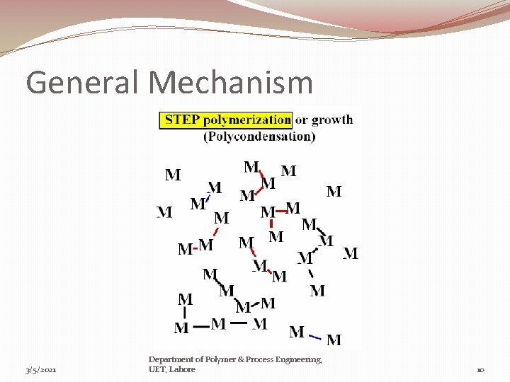 General Mechanism 3/5/2021 Department of Polymer & Process Engineering, UET, Lahore 10 