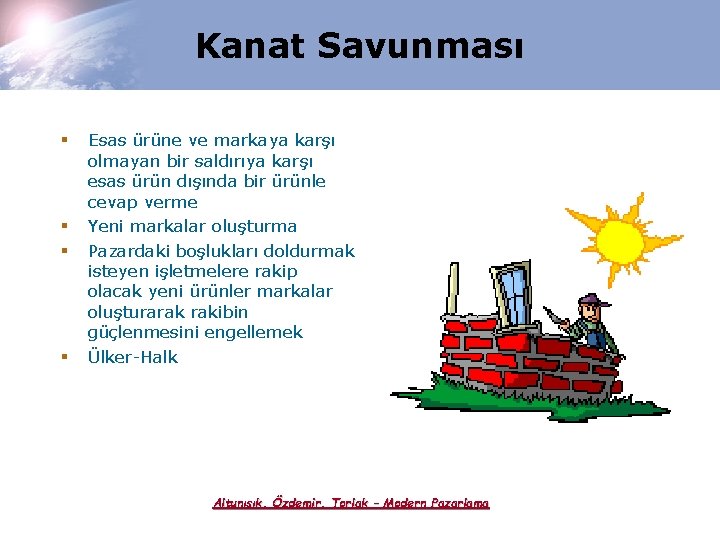 Kanat Savunması § § Esas ürüne ve markaya karşı olmayan bir saldırıya karşı esas