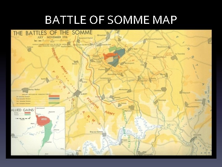 BATTLE OF SOMME MAP 