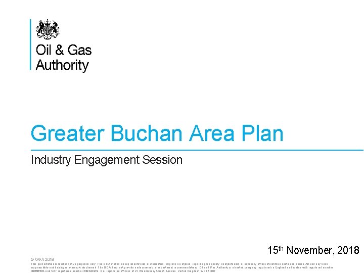 Click to edit Master title style Greater Buchan Area Plan Industry Engagement Session Click