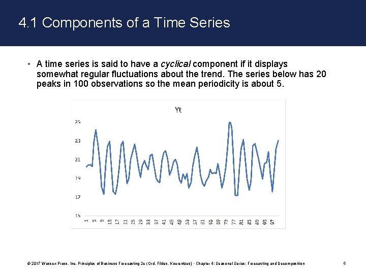 4. 1 Components of a Time Series • A time series is said to