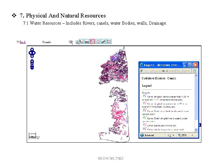 v 7. Physical And Natural Resources 7. 1 Water Resources – Includes Rivers, canels,