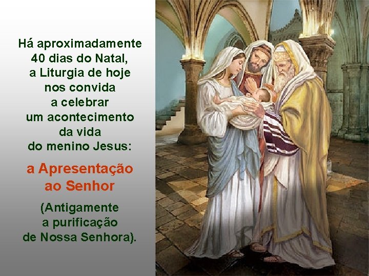 Há aproximadamente 40 dias do Natal, a Liturgia de hoje nos convida a celebrar