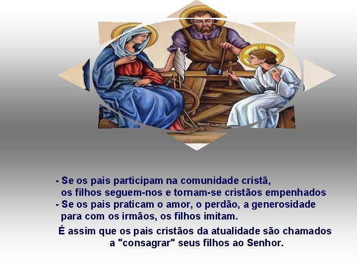 - Se os pais participam na comunidade cristã, os filhos seguem-nos e tornam-se cristãos - Se os pais participam na comunidade cristã, os filhos seguem-nos e tornam-se cristãos
