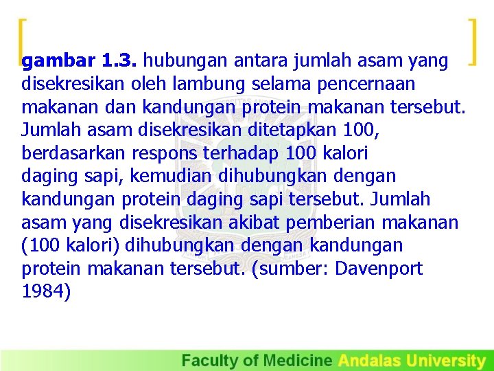 gambar 1. 3. hubungan antara jumlah asam yang disekresikan oleh lambung selama pencernaan makanan