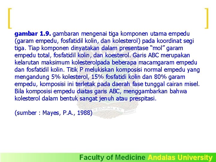 gambar 1. 9. gambaran mengenai tiga komponen utama empedu (garam empedu, fosfatidil kolin, dan