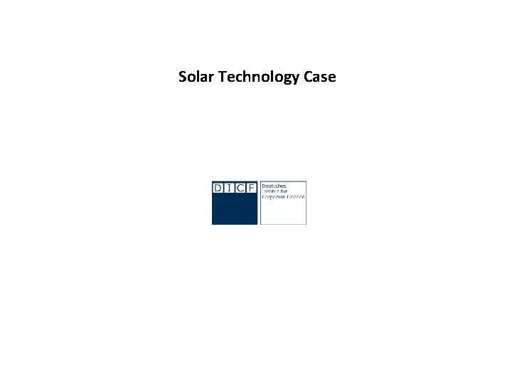 Solar Technology Case 